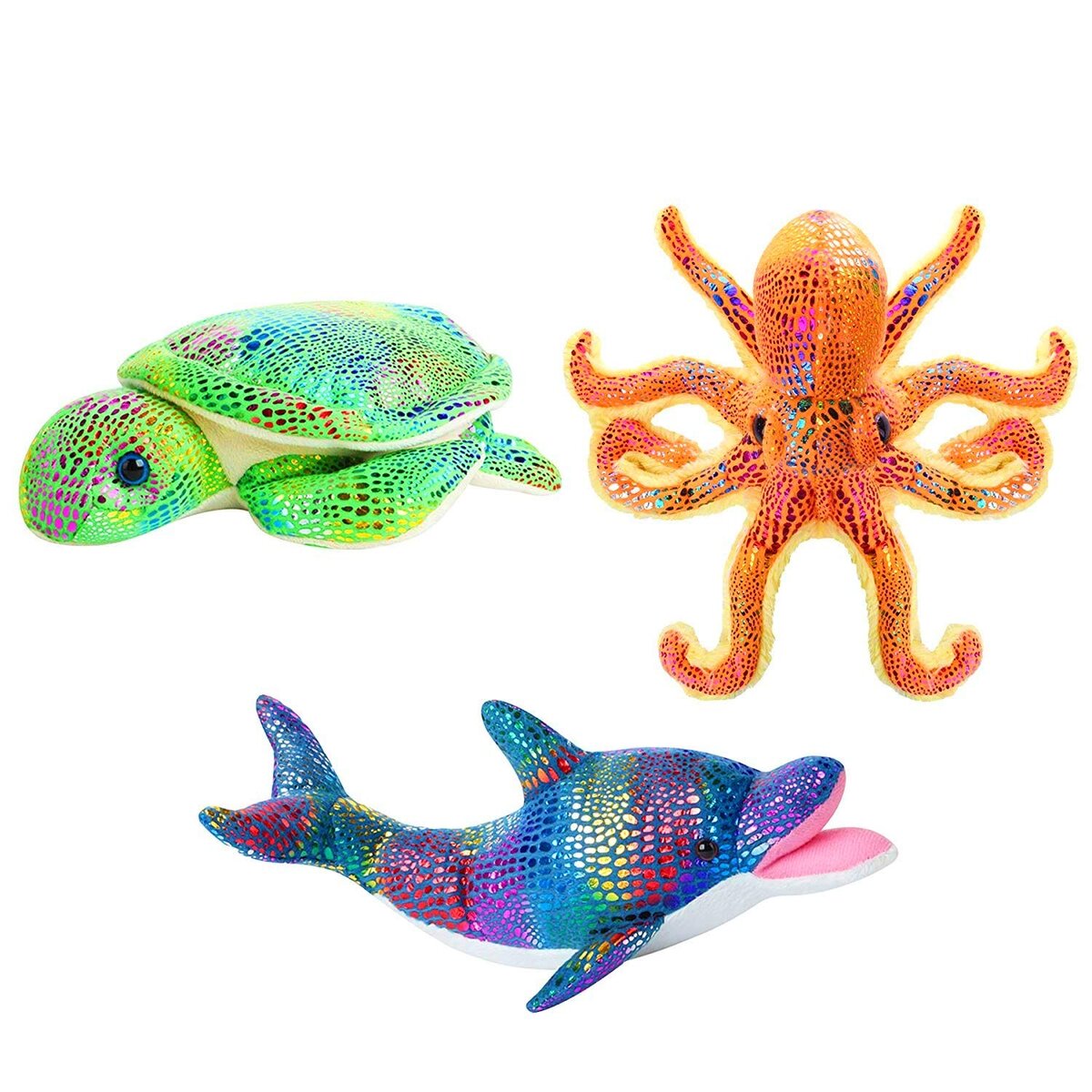 Shimmer sea animal plush set