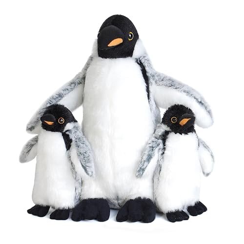Penguin family plush set